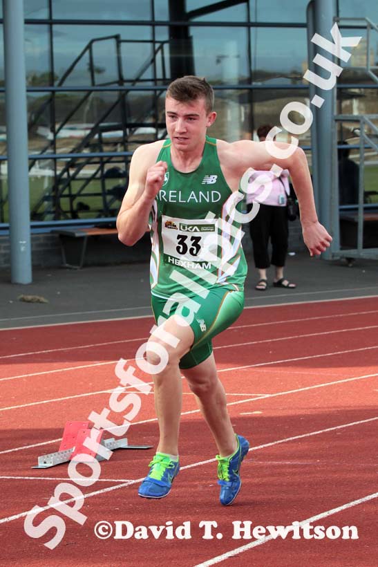Shane Aston (Trim AC) in the 400 metres decathlon at the Hexham Decathlon and Heptathlon.